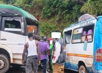 Zoleu 1, deux véhicules de transport en commun entrent en collision